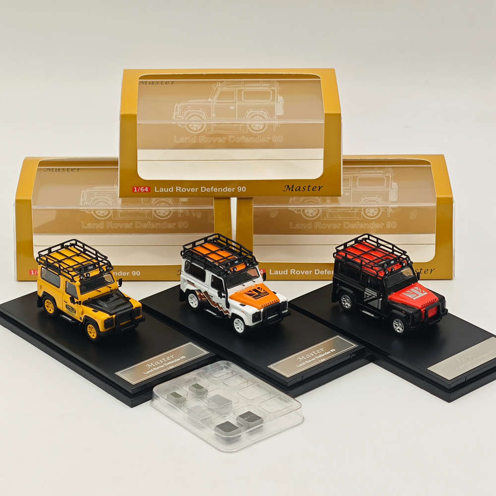 Master 1:64 Land Rover Defender 90 Camel Cup Jouets moulés sous pression Modèles de voitures Véhicules miniatures Hobby Cadeaux de collection 