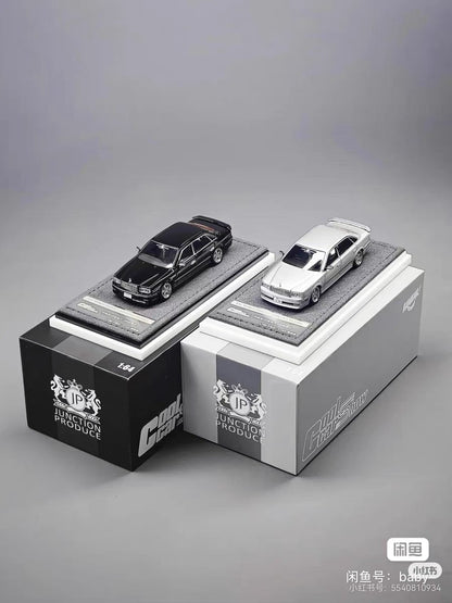 Shenzhen Cool Car Show Limited 1/64 MK Nissan JHG50 President Model Silver/Black VIP Stance