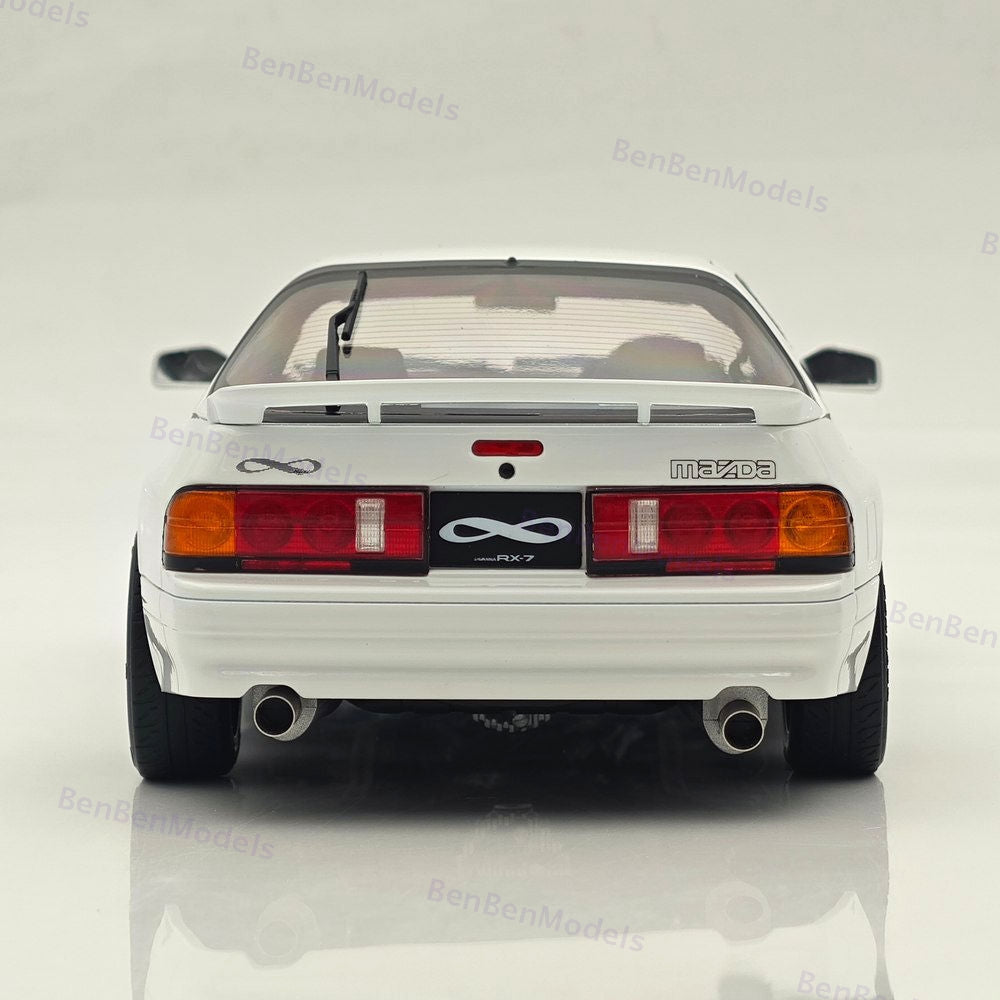 TopArt MODEL 1:18 MAZDA RX7 FC3S 1989 White / Gold Wheels Diecast Model Car
