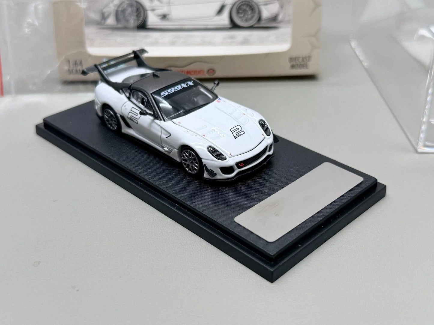 Rhino Model RM 1:64 599XX Racing Sports Model Diecast Metal Car with Openable Hood