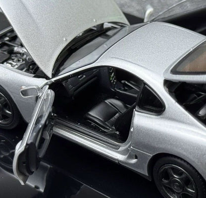 LCD 1:43 Toyota Supra A80 Alloy Fully Open Diecast Car Model Collectible Gifts