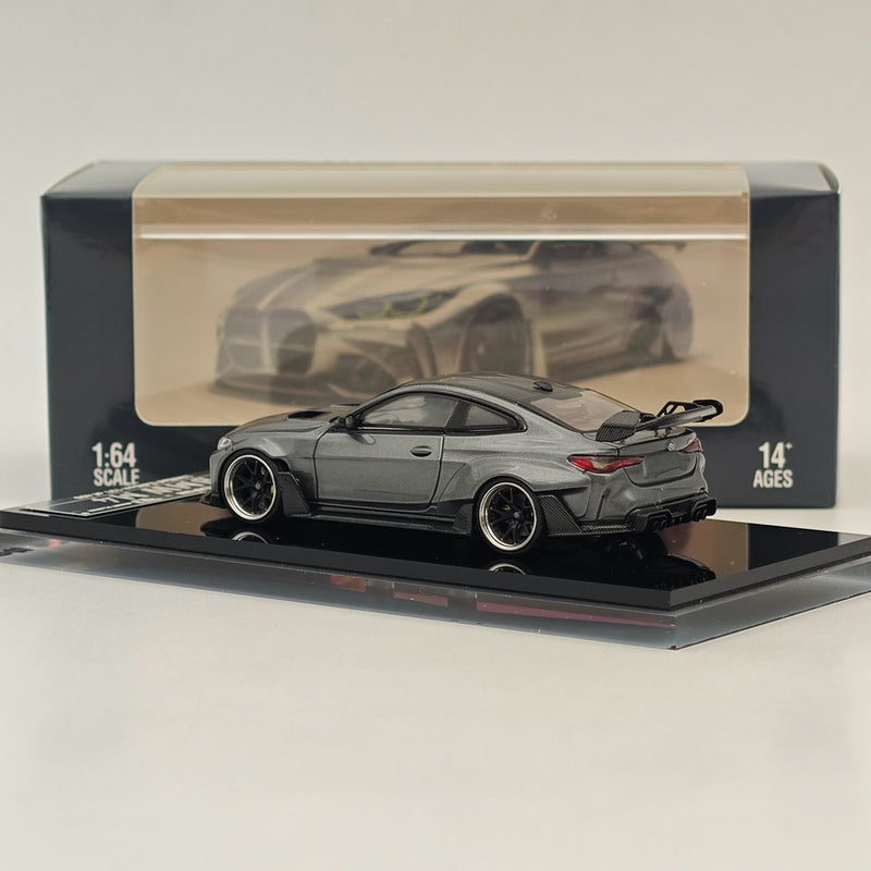 SW 1:64 BMW G82 M4 ADRO BODY KIT Coupe Sports Model Diecast Metal Car Gray