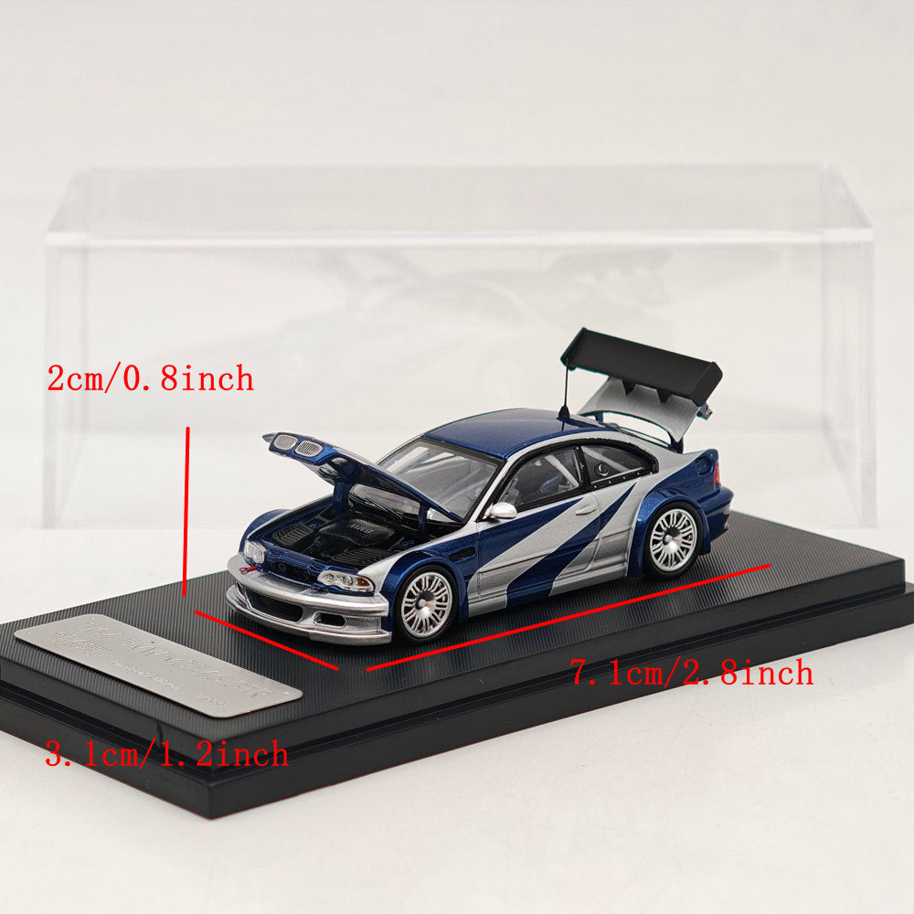 Ghost Player 1:64 E46 M3 GTR NFS Openable Hood & Trunk Diecast Model Car Limited Collection