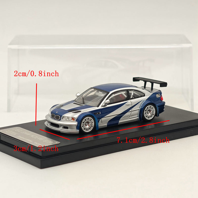 1/64 Ghost Player BMW M3 E46 GTR by DCM Diecast Model Car Limited Collection