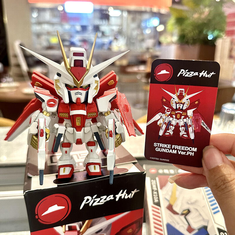 Pizza Hut & Bandai QMSV Seed Chinese Limited Freedom & Justice Gundam Figure