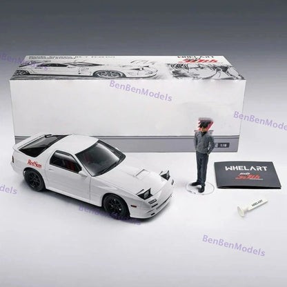 WHELART 1:18 RX7 FC3S Initial D 30th Anniversary Diecast Alloy Model Car + doll