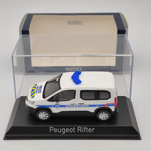 Norev – Peugeot Rifter Van moulé sous pression, modèle de voiture de Police, Collection de cadeaux de noël, 1/43