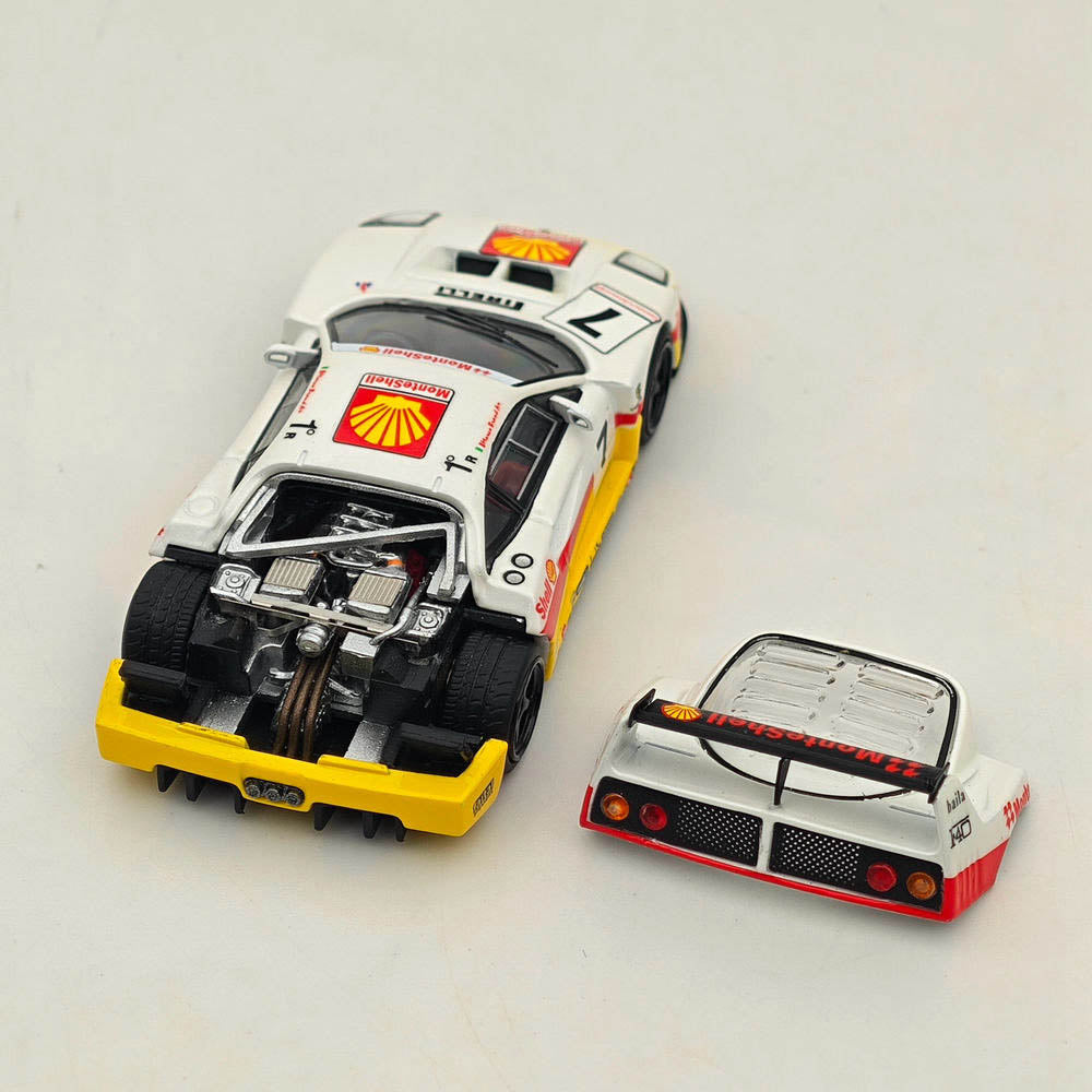 1/64 SH Ferrari F40 LM #7 Racing Sports Model Legend Series Hayon ouvert Blanc 