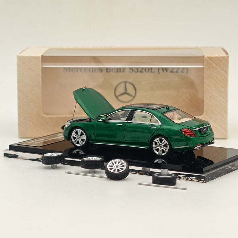 GLORY MODEL 1/64 Mercedes-Benz S320L W222 Sedan Sports Green Diecast Metal Car