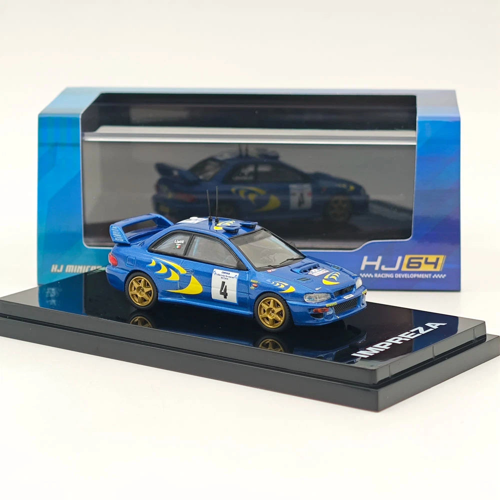 Hobby Japan 1:64 IMPREZA WRC 1997 #4 TOUR DE CORSE HJR642041D Blue Alloy model