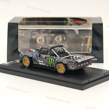 Street Weapon SW 1:64 1977 Ford F-150 Hoonitruck Tianmen - Black Pick Up Diecast In Stock - US