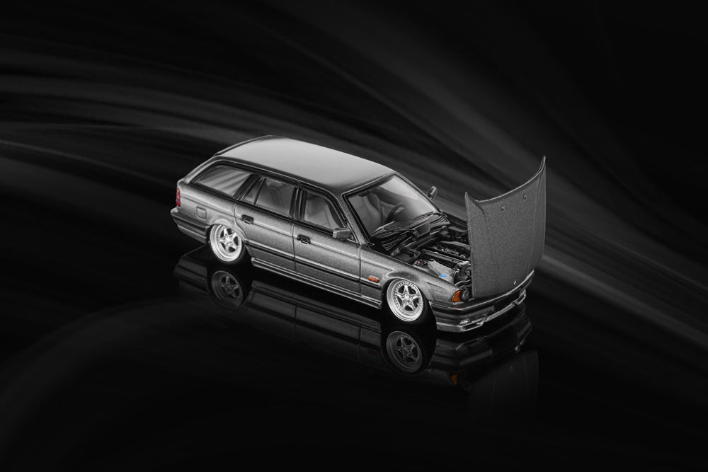 Mortal 1:64 M5 E34 TOURING Wagon Openable Hood Diecast Toys Car Models Hobby Collection Gifts