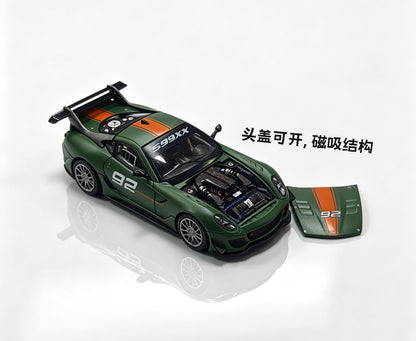 Rhino Model RM 1:64 599XX EVO Racing Sports Model Diecast Car Model Collection Gift with Openable Hood
