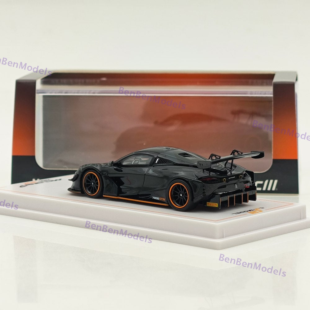 1/64 CM McLaren 720S GT3 X Super Racing Sports Black Diecast Model Car Limited