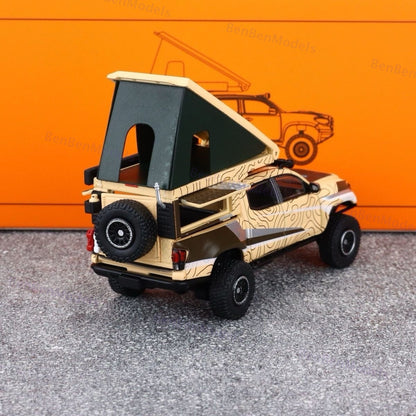 Model 1:64 Collectible Toyota Tacoma Off-Road Camper GCD Car Diecast Gifts