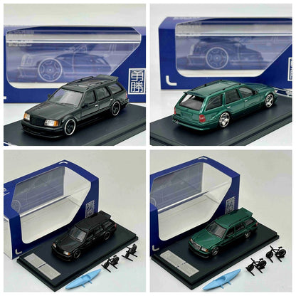 YS 1:64 E-CLASS ESTATE S124 2.5-16 EVO II Style Bodykit Diecast Toys Metal Car Model Miniature Collection Gifts