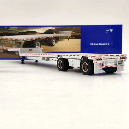 Weiss Brothers 1:50 drop deck Trailer Only WBR027-1703 Diecast Models Truck Aluminum/Blue
