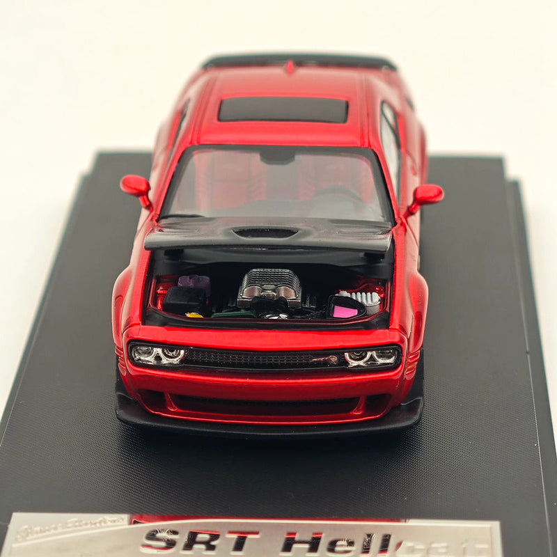 1:64 SH Dodge SRT Hellcat Hood Opens Diecast Models Car Collection Red