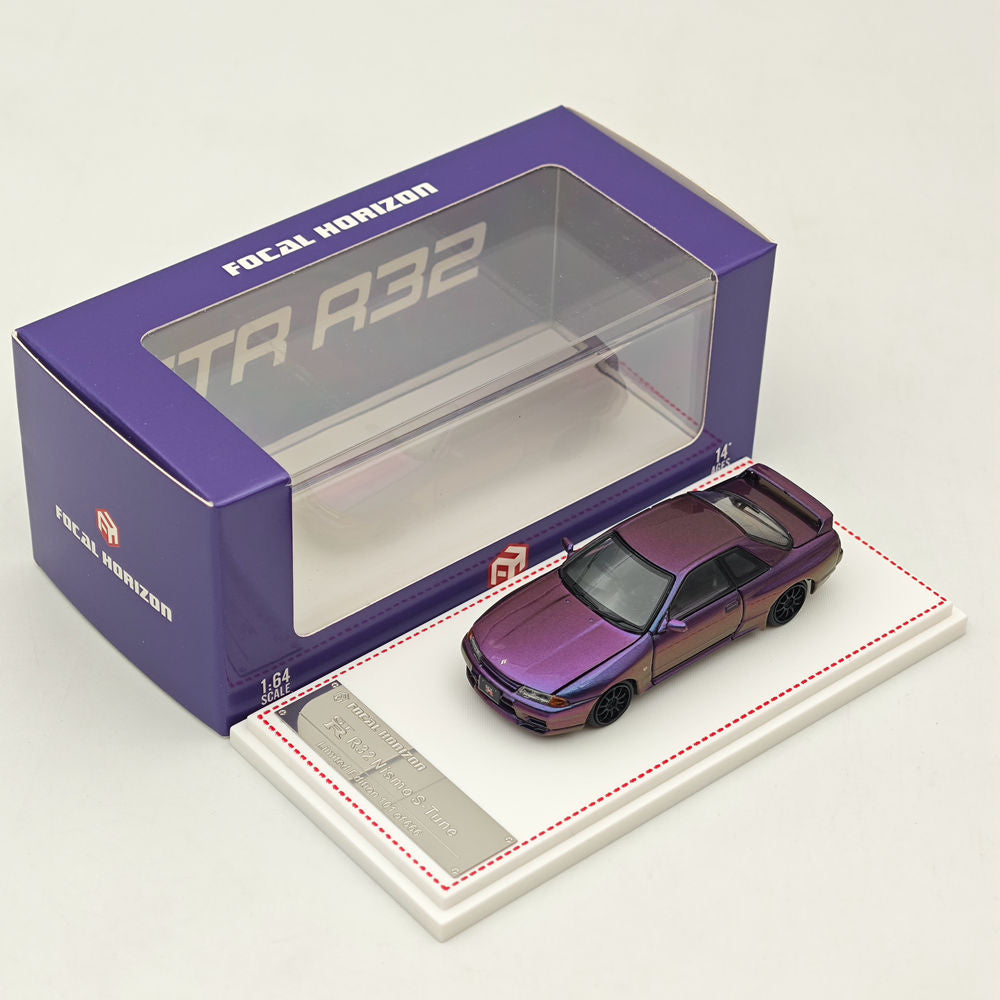 1:64 FH Nissan Skyline GTR R32 Nismo S-Tune Sports Purple Model Diecast  Metal Collection Auto Gift