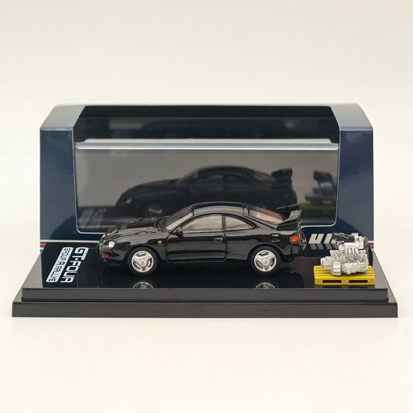 1/64 Hobby Japan Toyota CELICA GT-FOUR WRC Edition (ST205) w/ Engine HJ641064ABK Black Diecast Models Car Collection Auto Toys Gift