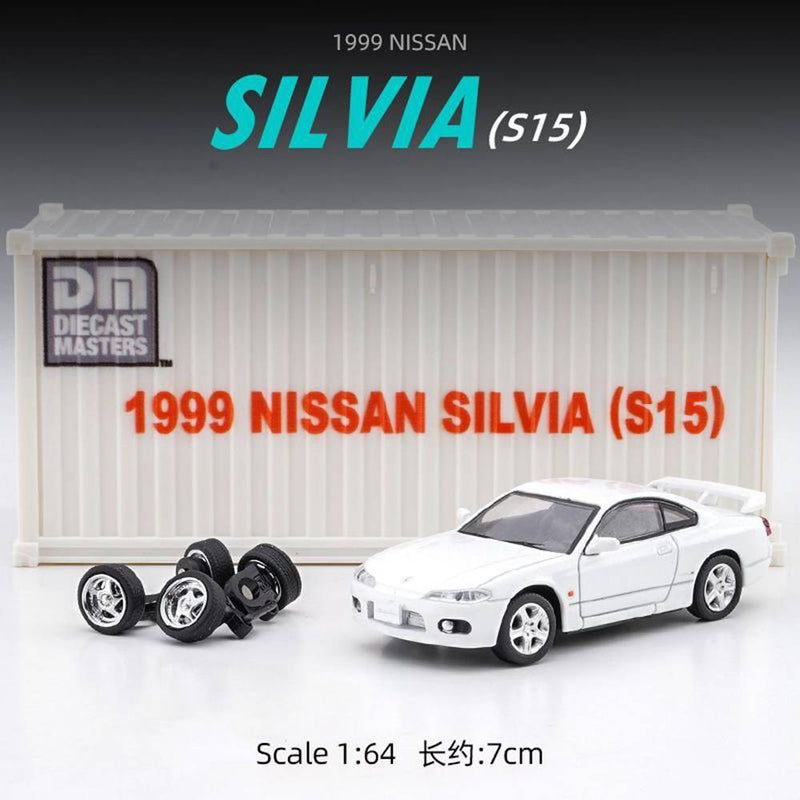 DM Container DieCast Master 1:64 Nissan Silvia S14 S15 Toys Car Models Miniature Hobby Collection Gifts