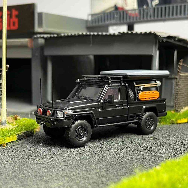 Autobots Models 1/64 TOYOTA LAND CRUISER LC79 Australian Style Modified Time Travel Edition Collection Diecast Toys Car Miniature Hobby Gifts