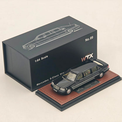 WTX 1 64 W140 S600 Stretch Limousine Black Diecast Model Collectible Display Car