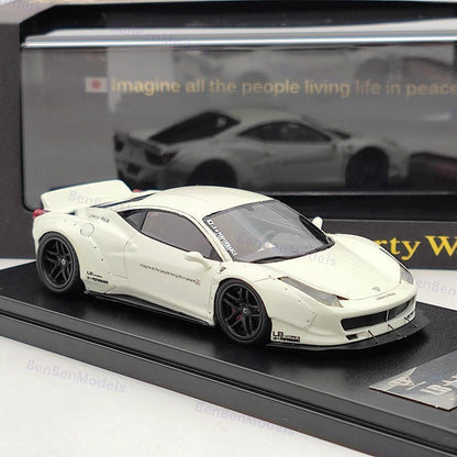 1/43 Hi-Story LB WORKS Ferrari 458 Liberty Walk Performance White Resin Model