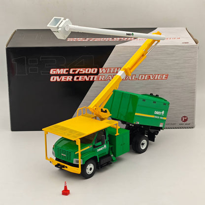 First Gear 1:34 C7500 Davey with Over Center Aerial Device Tree Trimming Truck Green 10-4025 Diecast Model Truck Collection