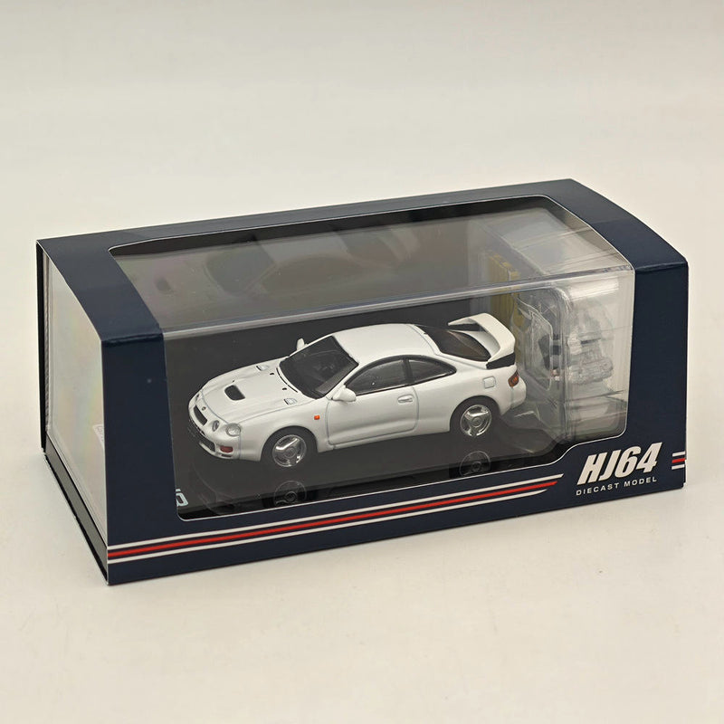 1/64 Hobby Japan Toyota CELICA GT-FOUR WRC Edition (ST205) w/ Engine HJ641064AW White Diecast Models Car Collection Auto Toys Gift