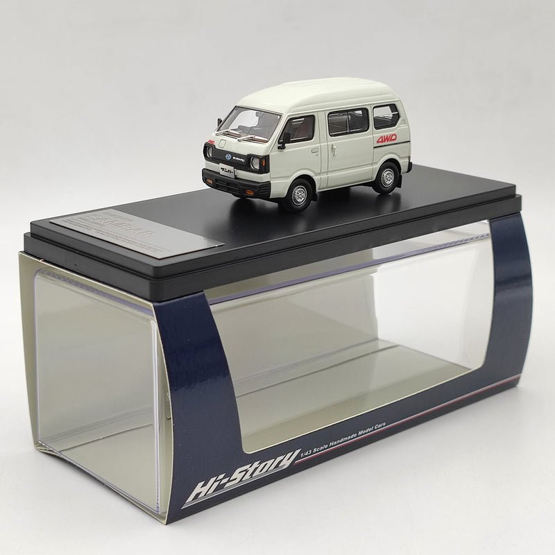 Hi-Story 1/43 Subaru SAMBAR 4WD 1980 HS340WH Resin Models Car Collection White Toys Gift