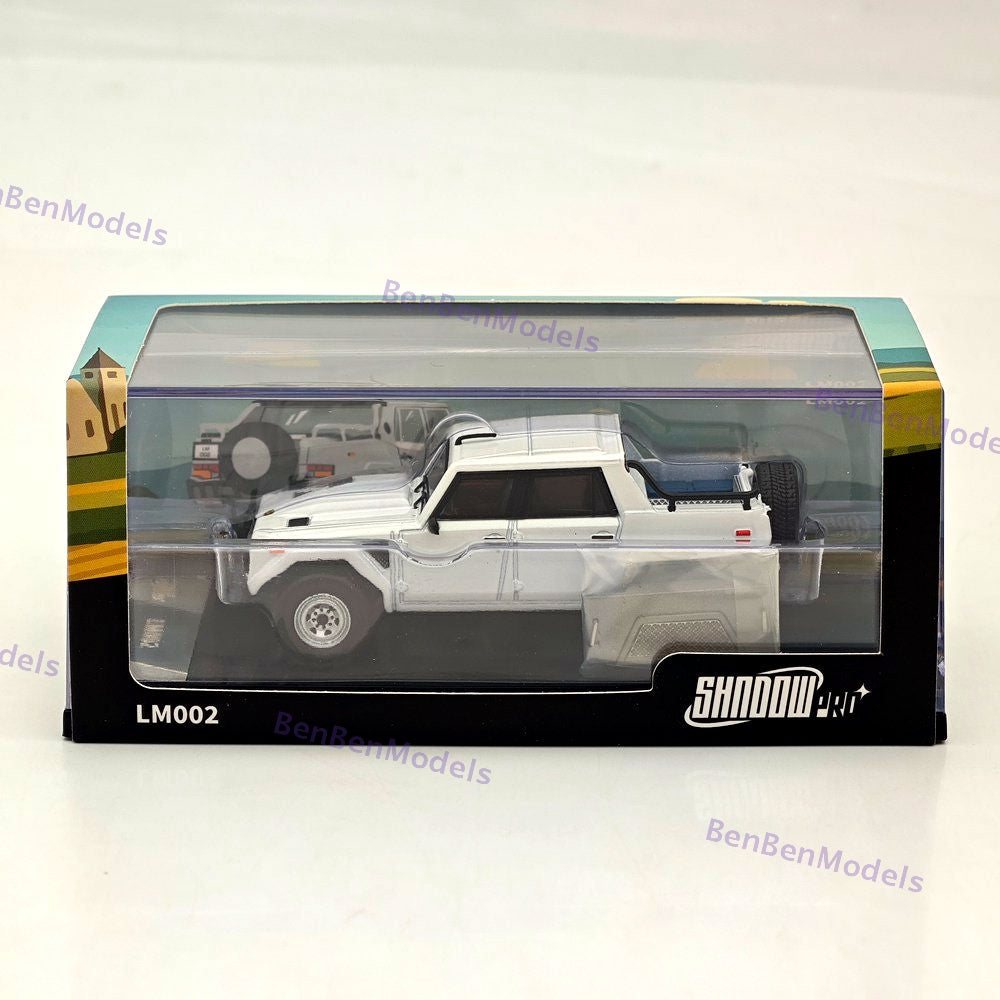 1:64 Shadow Pro LM002 SUV LHD Pearl White Diecast Metal Car Limited
