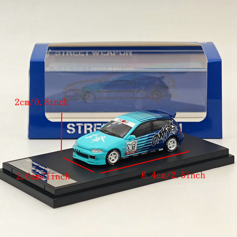 1:64 SW Honda Civic EG6 Kanjozoku FALKEN limited499 Diecast Model Car