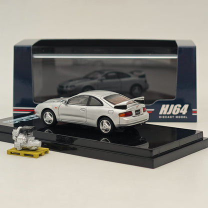 1/64 Hobby Japan Toyota CELICA GT-FOUR WRC Edition (ST205) w/ Engine HJ641064AS Silver Diecast Models Car Collection Auto Toys Gift In Stock - US