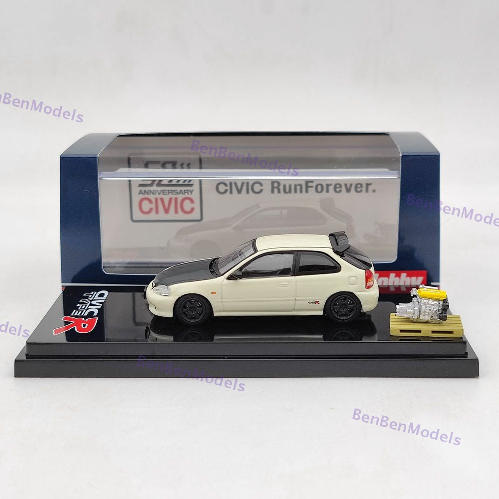 1/64 Hobby Japan TYPE R (EK9) With Engine Display Model HJ642016EW White US Stock