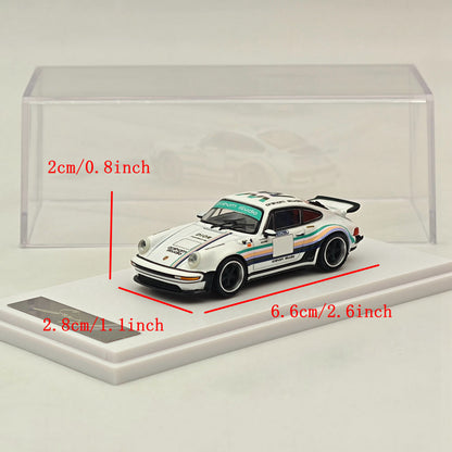 1/64 Ghost Player Porsche White Singer Turbo Study 930 Classic Sport Model