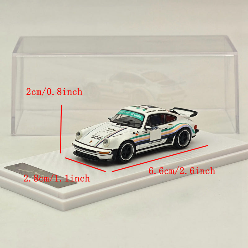 1/64 Ghost Player Porsche White Singer Turbo Study 930 Classic Sport Model