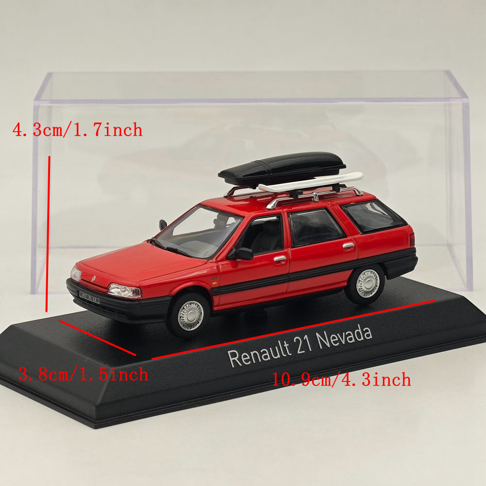 Modèle réduit de voiture moulé sous pression Norev Renault 21 Nevada rouge avec accessoires, 1989, 1/43
