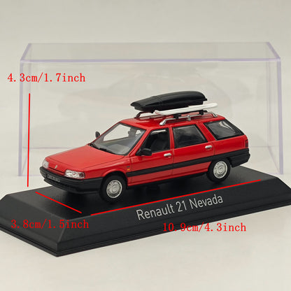 Modèle réduit de voiture moulé sous pression Norev Renault 21 Nevada rouge avec accessoires, 1989, 1/43