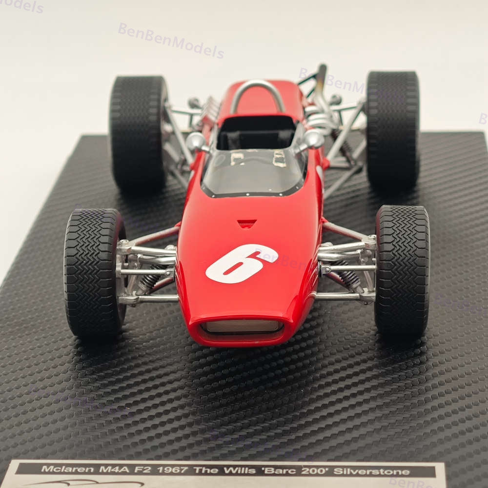 1/18 Tecnomodel McLaren M4A F2 race #6 1967 The Wills Barc 200 Silverstone Bruce