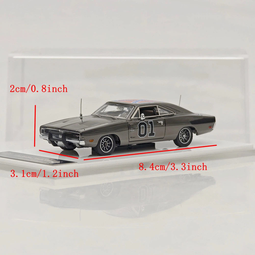 Limited Chrome Silver-Gray 1:64 General Lee Charger Mini Forge Diecast Model Car