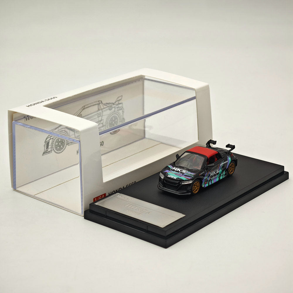 Mortal 1:64 Honda S660 Mugen Convertible with top cover Gulf ADVAN HKS SPOON Diecast Toys Car Models Collection Gifts
