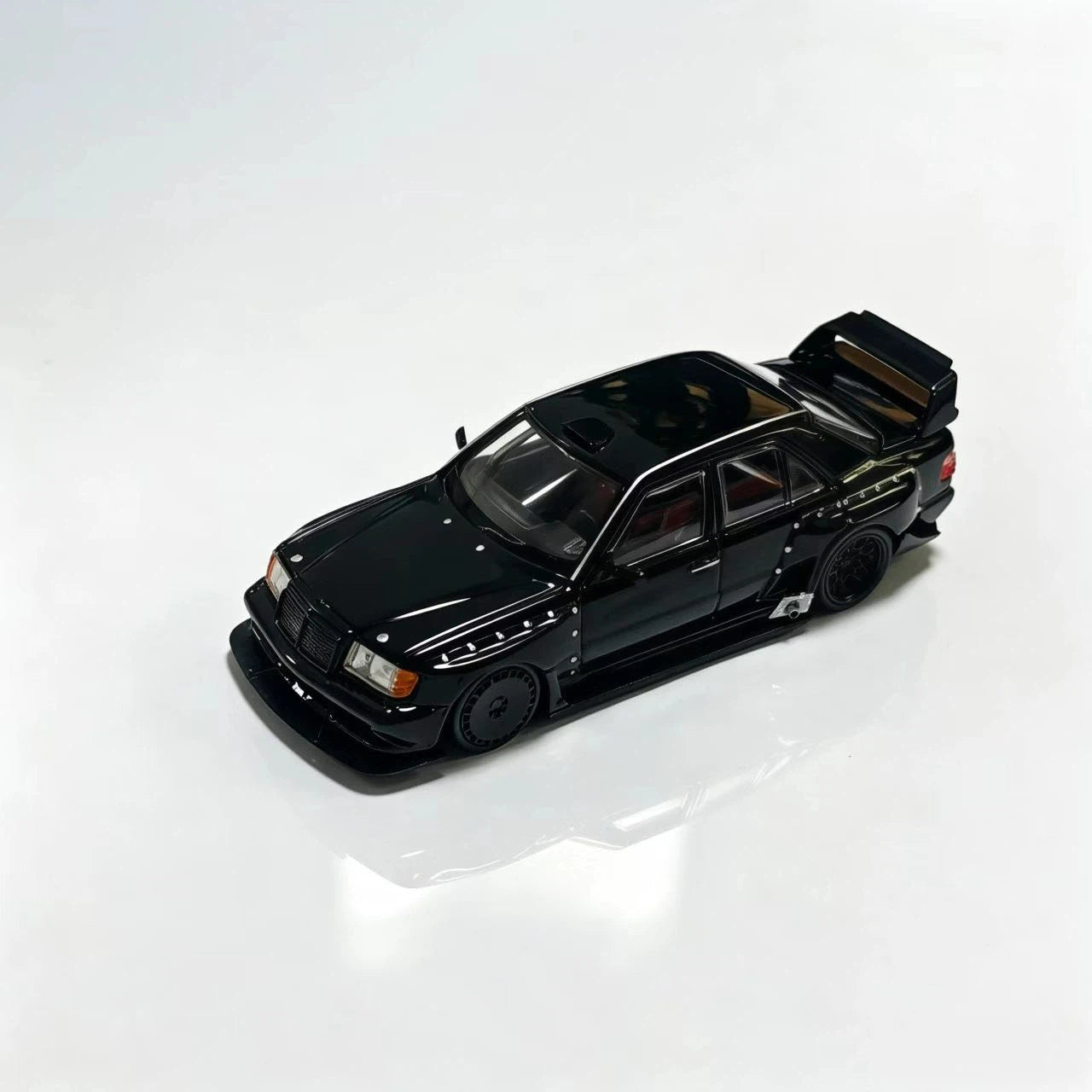 Pre order Rhino Model RM 1:64 W124 Modified Black Diecast Alloy Car Model Limited Collection