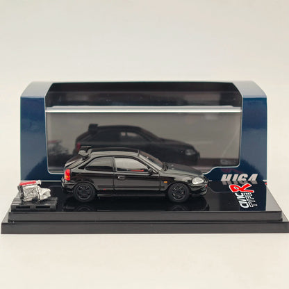 Hobby Japan 1:64 Honda Civic Type-R (EK9) Custom with Engine Diecast Car Collection Auto Toys Gift Black(Ships from the United States)