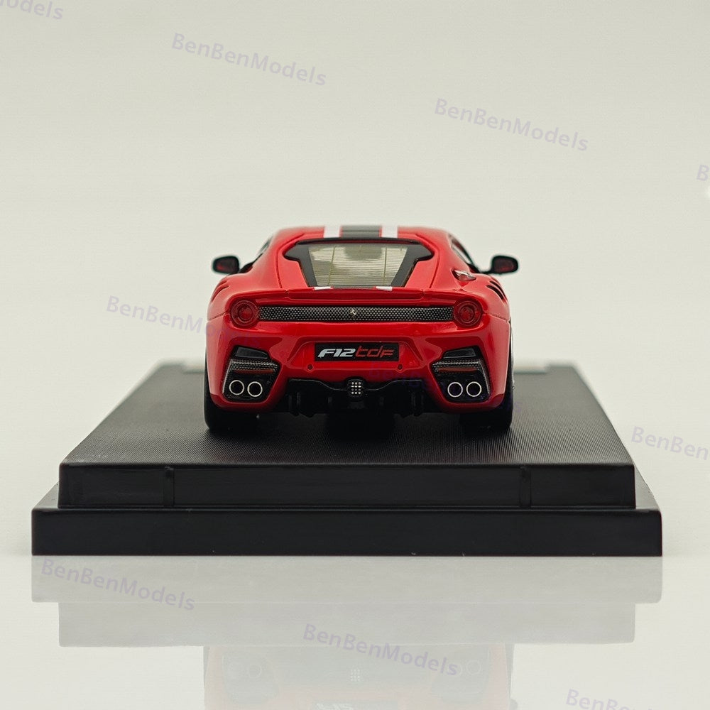 1/64 SH Ferrari F12 TDF Hood Opens Diecast Models Car Limited Red pull flower
