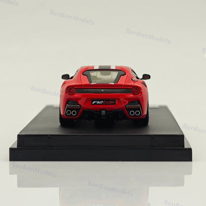 1/64 SH Ferrari F12 TDF Hood Opens Diecast Models Car Limited Red pull flower