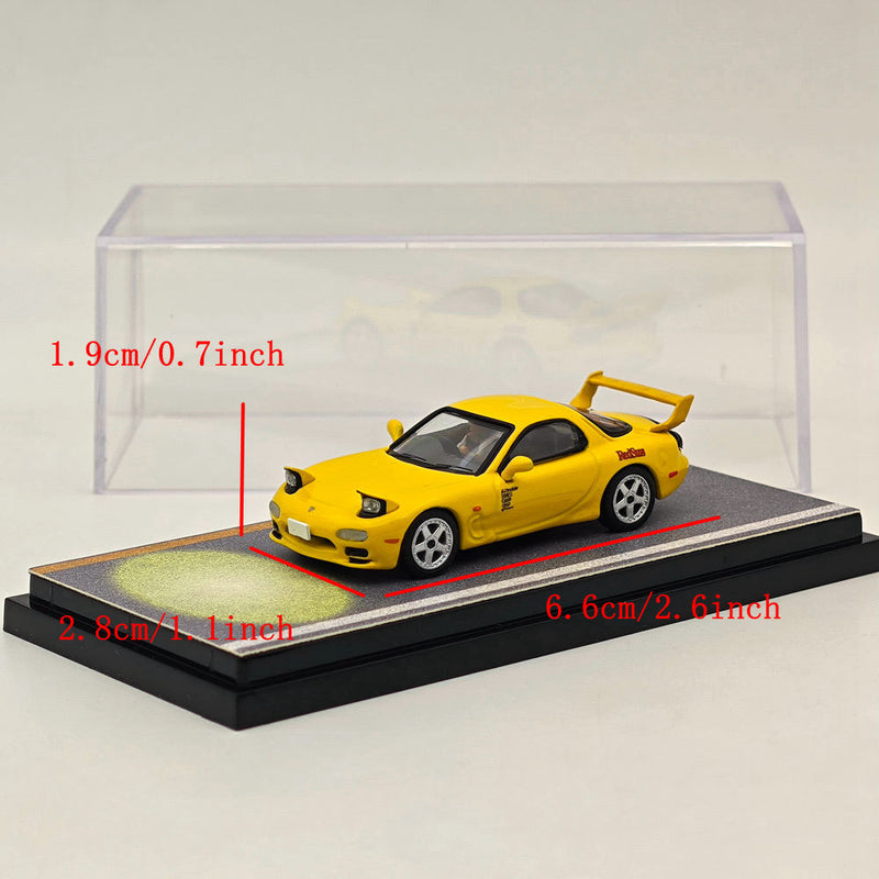 Hobby Japan 1/64 Mazda RX-7 (FD3S) RedSuns Initial D Open Headlights HJ645007DA Diecast Model Collection