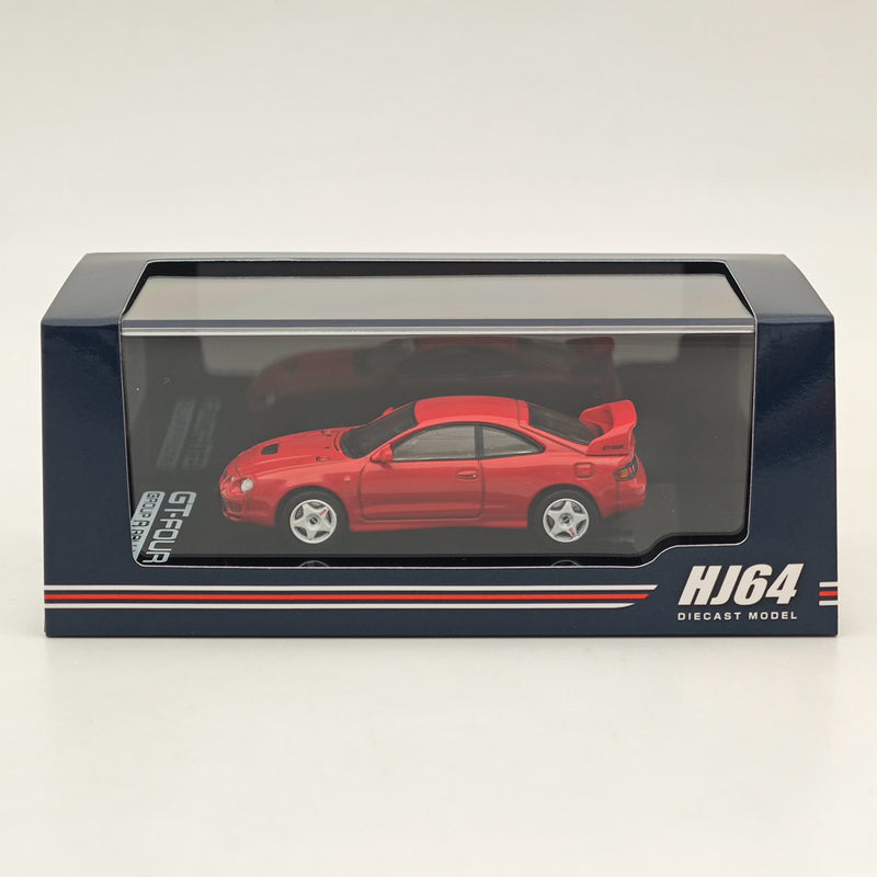 Hobby Japan 1/64 Toyota CELICA GT-FOUR ST205 JDM STYLE Red HJ642064AR Diecast Models Car Collection