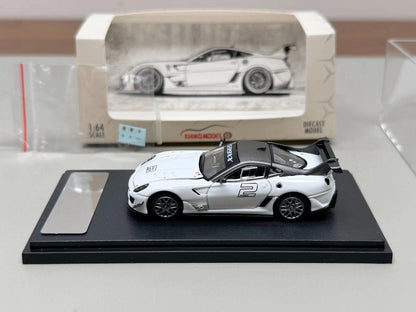 Rhino Model RM 1:64 599XX Racing Sports Model Diecast Metal Car with Openable Hood