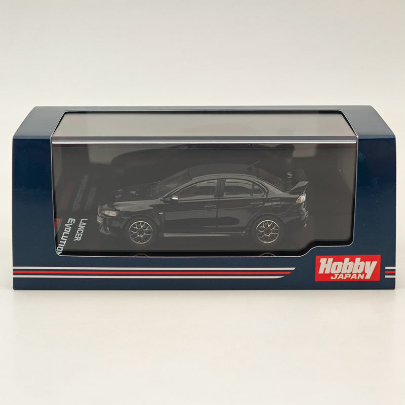 Hobby Japan 1/64 Mitsubishi Lancer Evolution X Final Edition Phantom Black Pearl HJ642053BBK Diecast Model Car Limited Collection